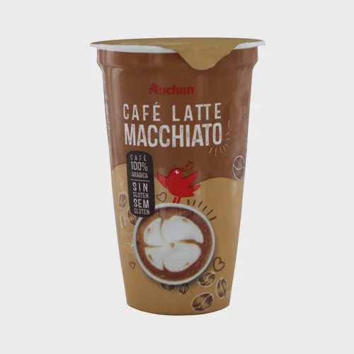 AUCHAN Bebida de café 100% arábica con un toque de leche (Macchiato) 250 ml. Producto Alcampo