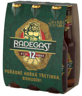Radegast Ryze Hořká 12 pivo ležák světlý 6×0,33 l sklo