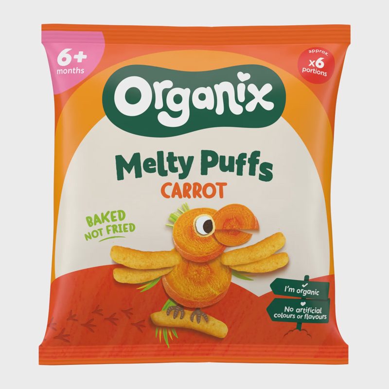 Užkandis su morkomis ORGANIX, nuo 6 mėn, 20 g