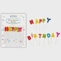 Κεριά Γενεθλίων Happy Birthday Με Οδοντογλυφίδες