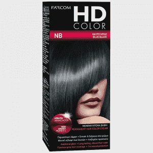 HD Color Σετ Βαφής Μαλλιών Ν-Β Μαύρο Μπλέ