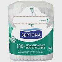 Septona Ωτοκαθαριστές Με Οργανικό Βαμβάκι Pop Up Βιοδιασπώμενοι 160τεμ