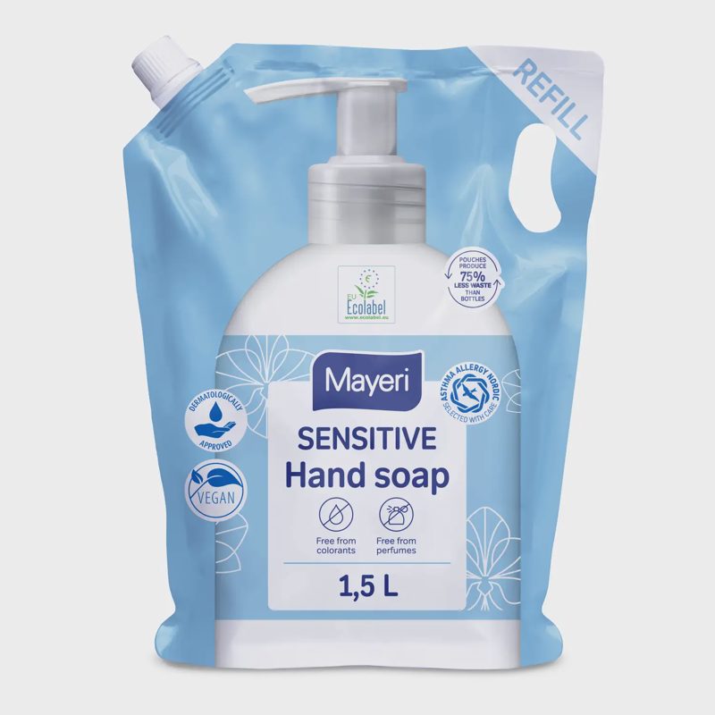Rankų muilas (papild.) MAYERI SENSITIVE, 1,5L