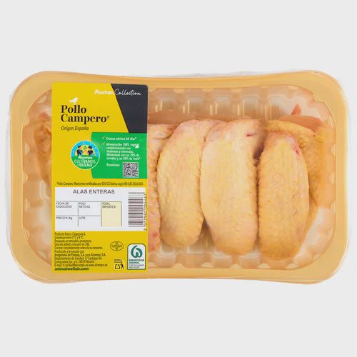 ALCAMPO CULTIVAMOS LO BUENO Alitas de pollo campero enteras, bandeja