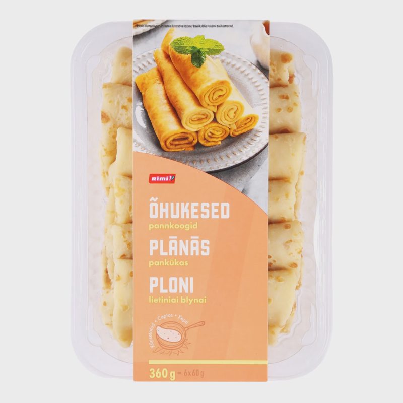 Ploni lietiniai blynai RIMI, 6x60g, 360g