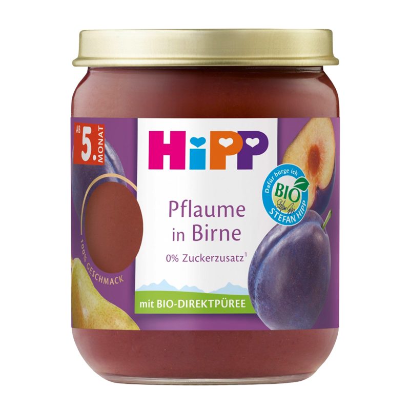 Hipp Pflaume in Birne