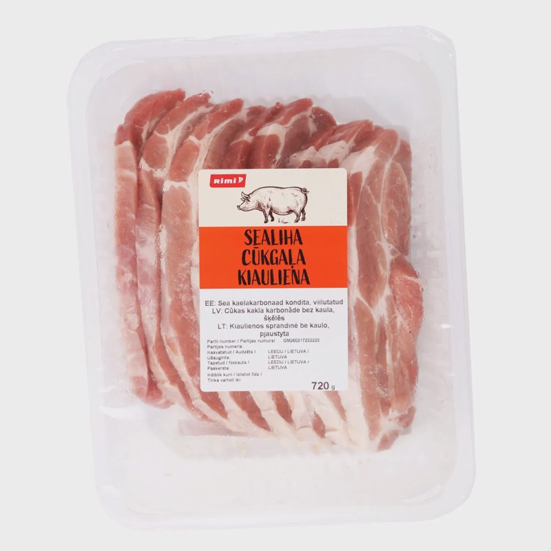 Kiaul. sprandinė RIMI be kaulo, pjaust., 720g