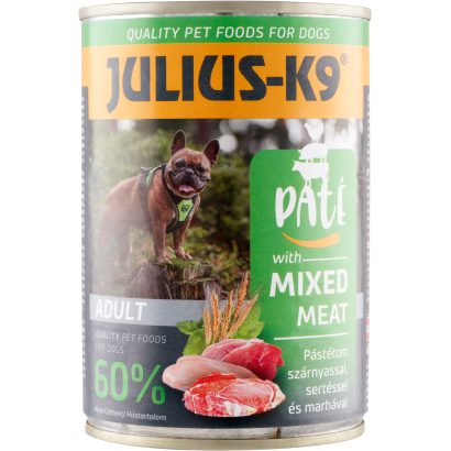Julius-K9 ízletes pástétom vaddal teljes értékű állateledel felnőtt kutyák számára 400 g