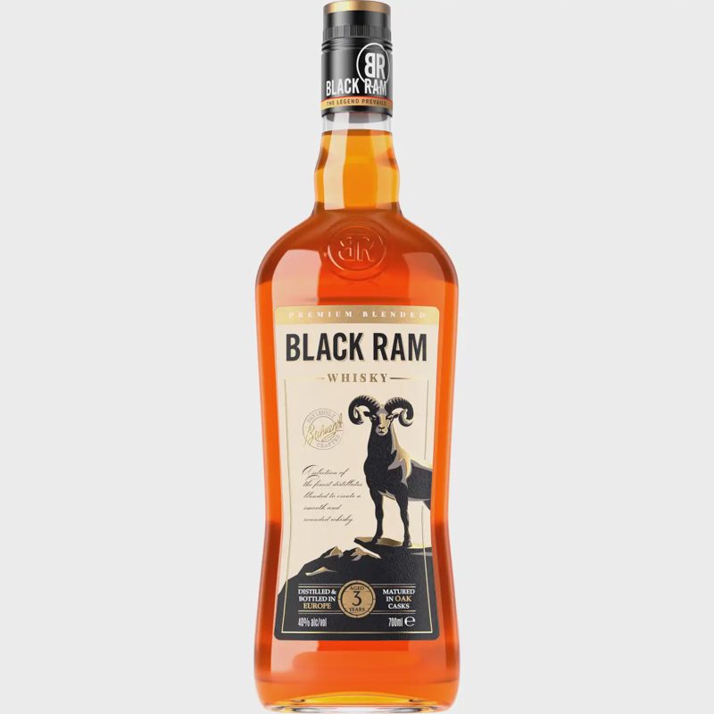 Viskis BLACK RAM, 40%, 0,7 l