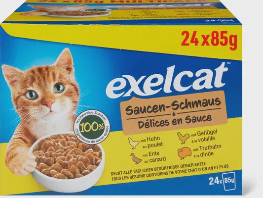 Exelcat Saucen-Schmaus mit Huhn, Ente, Geflügel und Truthahn