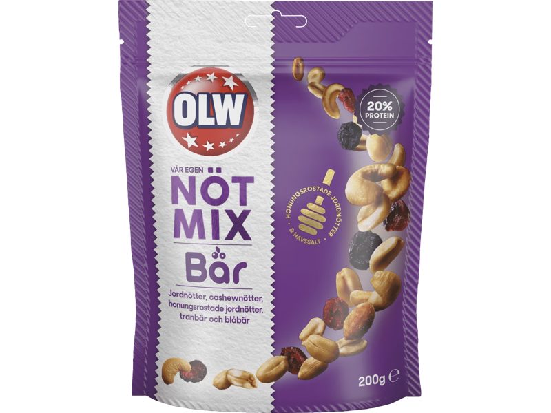 Nötmix med bär
