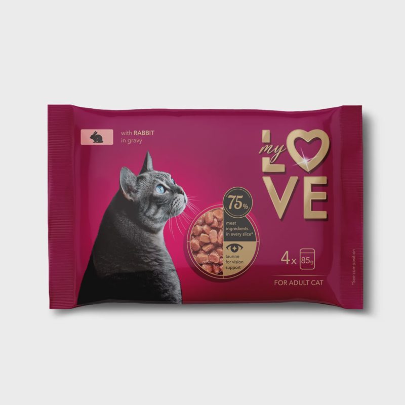 Kačių ėdalas su triuš. pad. MY LOVE, 4 x 85 g