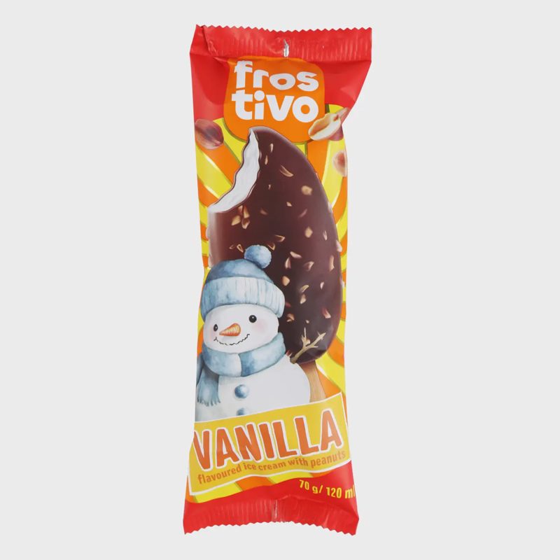 Vanilės sk. valg. ledai FROSTIVO, 120ml/70g