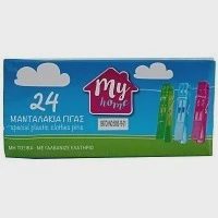 My Home Μανταλάκια Πλαστικά 24τεμ