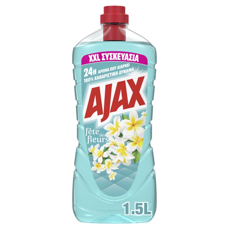 Ajax Υγρό Καθαριστικό Πατώματος Λουλούδια Λίμνης 1,5lt