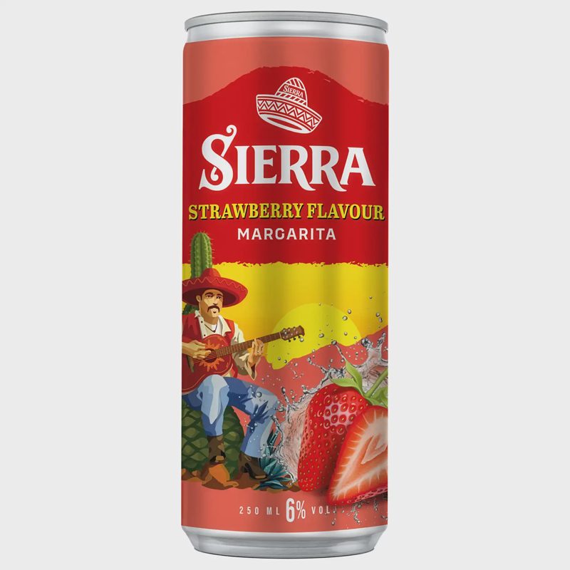 Alk. kokt. SIERRA STRAWBERRY, 6 %, 0,25 l