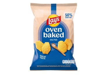 Kepti bulvių traškučiai LAY'S OVEN BAKED su druska, 110 g