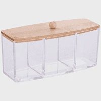 Home Comfort Πλαστική Θήκη 3 θέσεων Με Bamboo Καπάκι