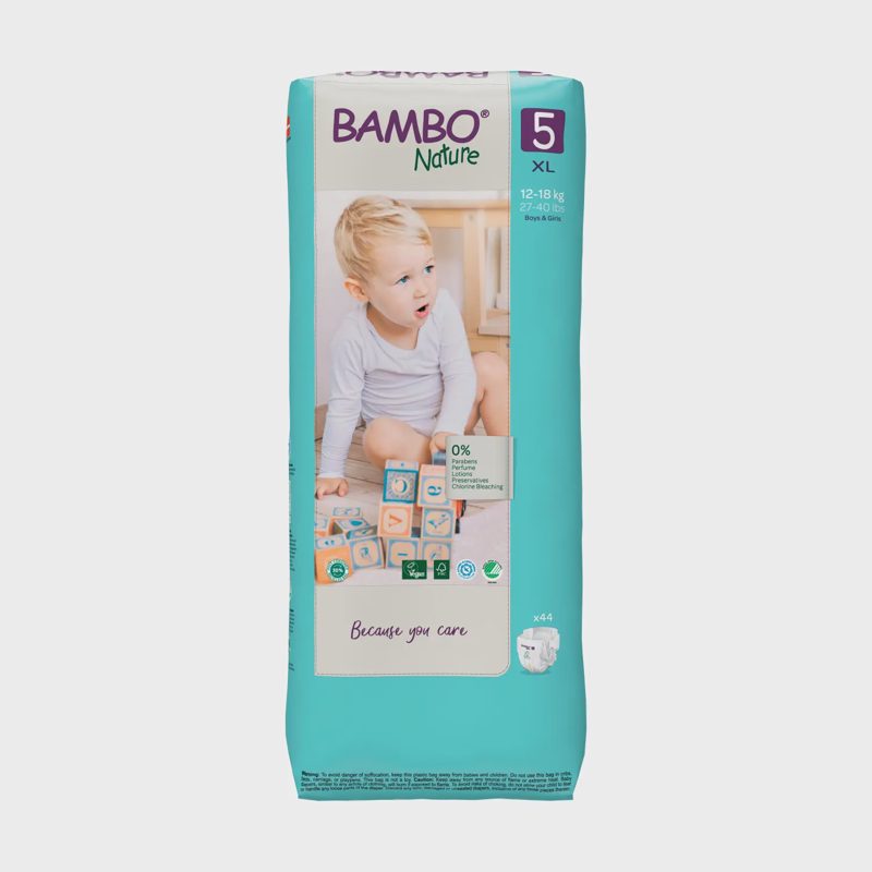 Sauskelnės BAMBO 5 12-18 kg, 44 vnt