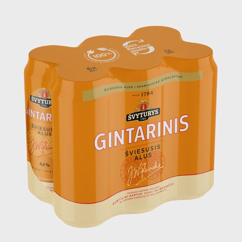 ŠVYTURIO alus GINTARINIS, 4,6 %, 6 x 0,5 l