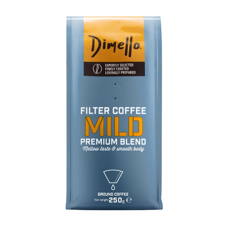 Dimello Καφές Φίλτρου Mild Αλεσμένος 250gr