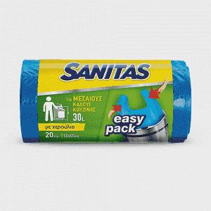 SANITAS Σακούλες Απορριμμάτων Easypack Μεσαίες 50x55cm 20τεμ.