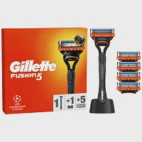 Gillette Fusion Ξυριστική Μηχανή με 5 Ανταλλακτικά & Βάση