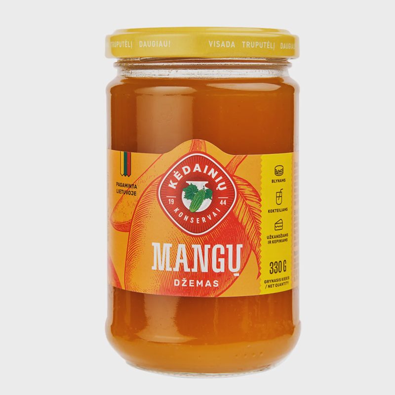 Mangų džemas KĖDAINIŲ KONSERVAI, 330 g