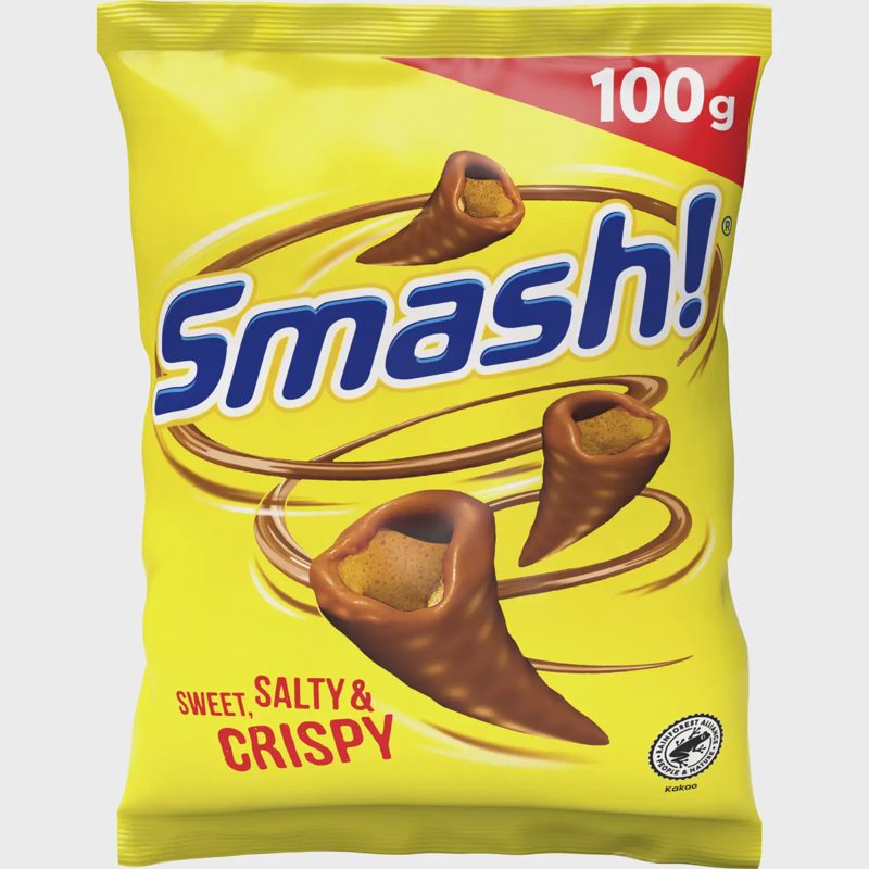 Pienin šokolado užkandukai SMASH, 100 g