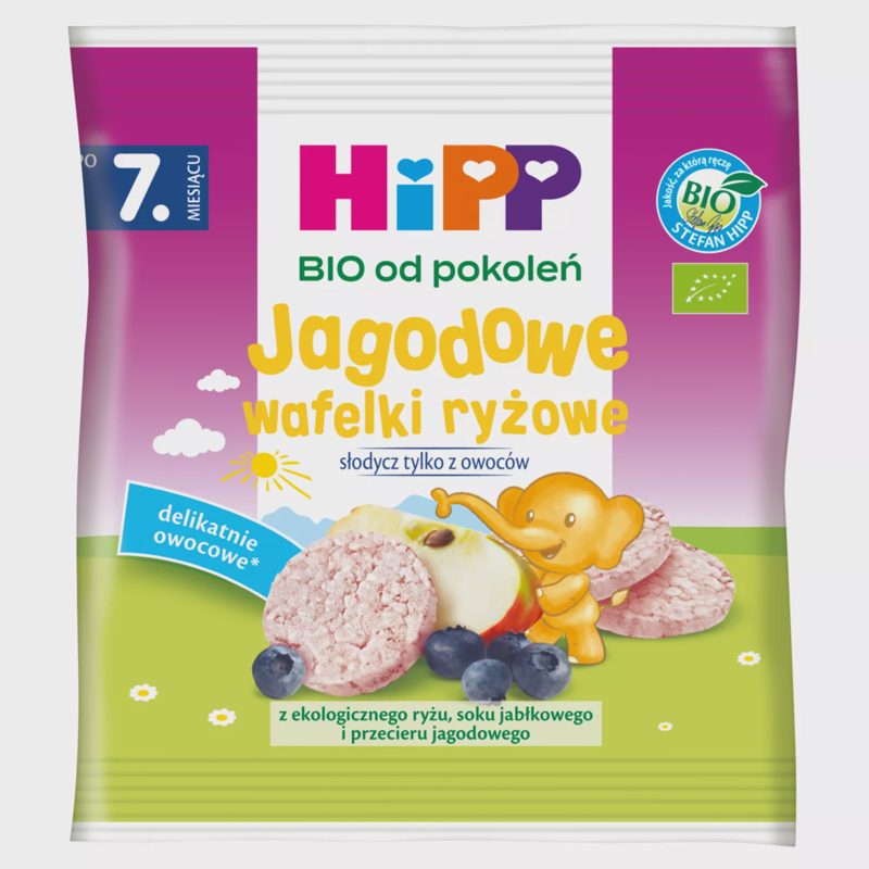 Hipp Ρυζογκοφρετάκια Μήλου Bio 30gr