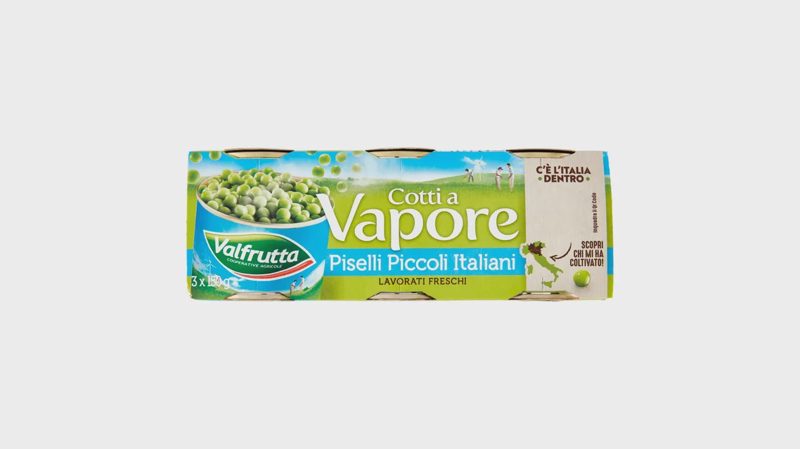 Valfrutta Cotti a Vapore Piselli Piccoli Italiani 3 x 150 g