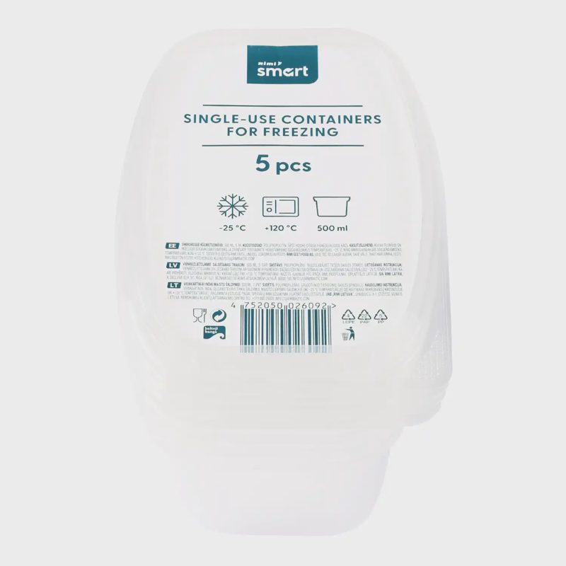 Vienk.indai maist.šald.500 ml,5vnt RIMI SMART