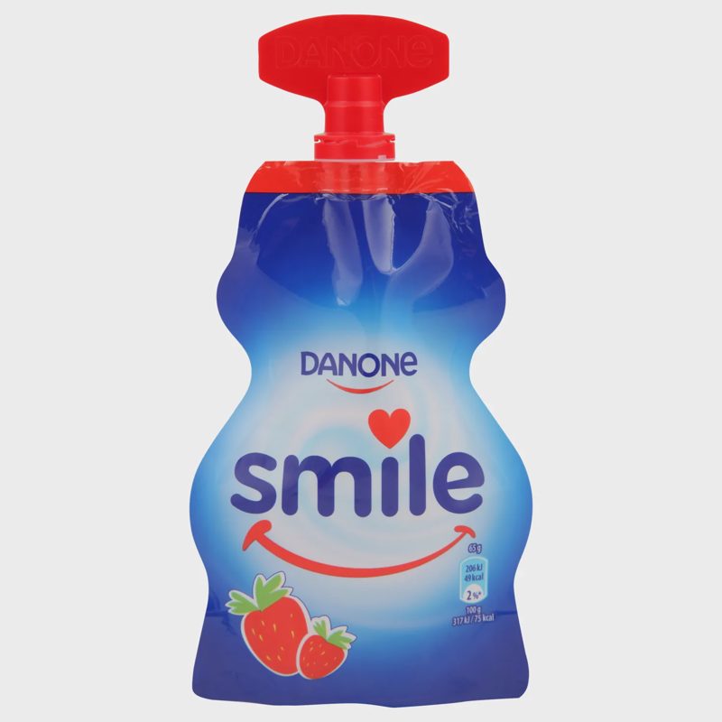 Braškių skonio jogurtas tūbelėje SMILE, 65 g