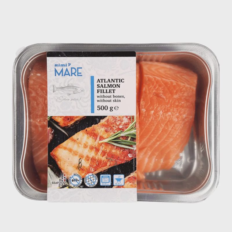 Lašišų filė be kaulų, be odos, RIMI, 500 g