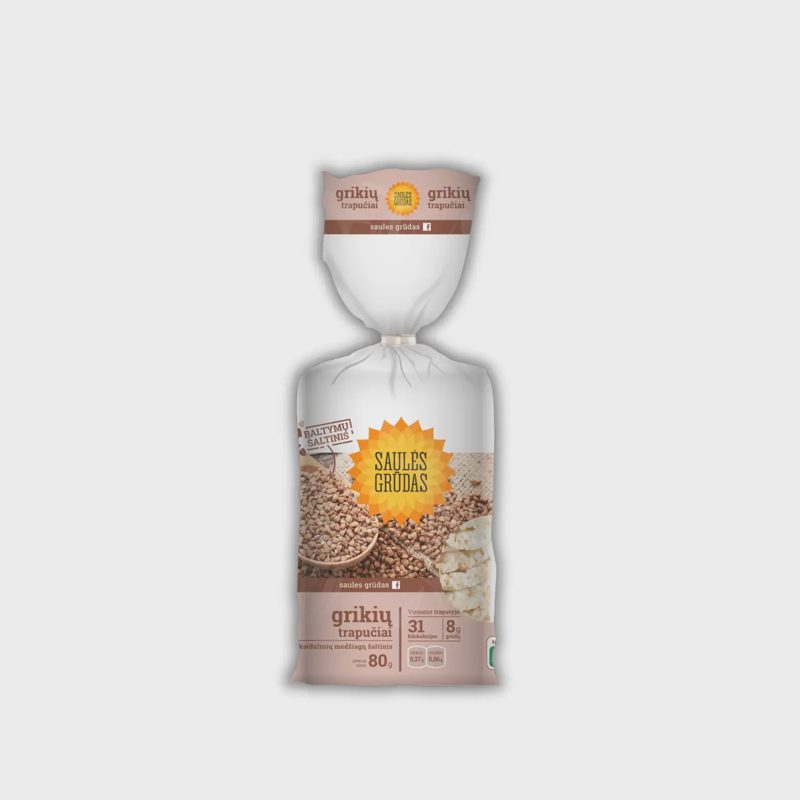 Grikių trapučiai SAULĖS GRŪDAS, 80 g