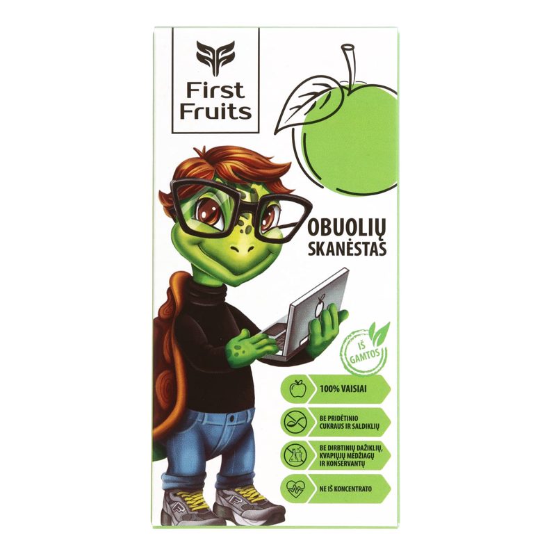Obuolių skonio skanėstas FIRST FRUITS, 60 g