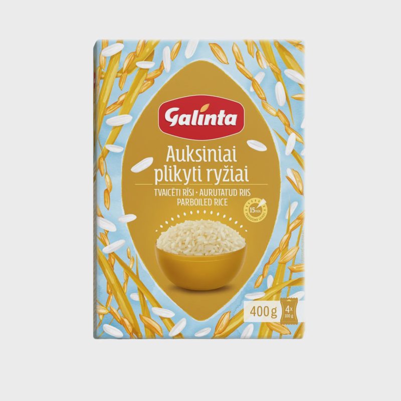 Plikyti ryžiai GALINTA AUKSINIAI, 4 x 100 g