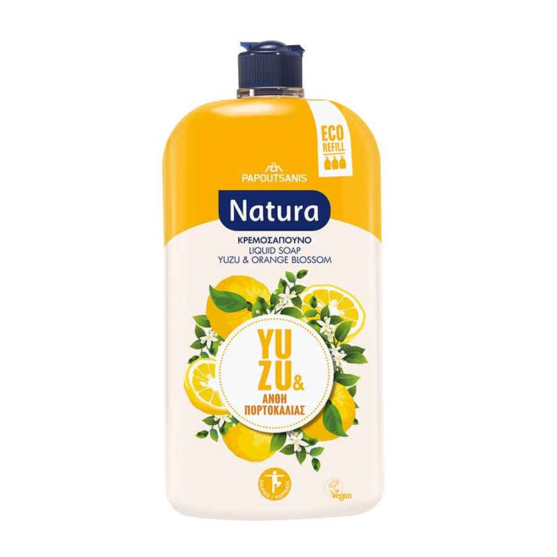 Natura Κρεμοσάπουνο Yuzu & Άνθη Πορτοκαλιάς 900ml