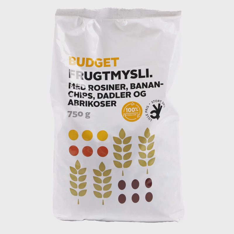 Dribsniai su vaisiais BUDGET, 750 g
