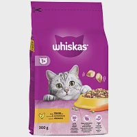 Whiskas Adult Ξηρά Τροφή Γάτας Κοτόπουλο 300gr