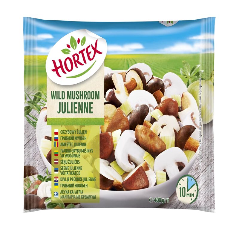 Šaldytas grybų mišinys HORTEX JULIENNE, 400 g