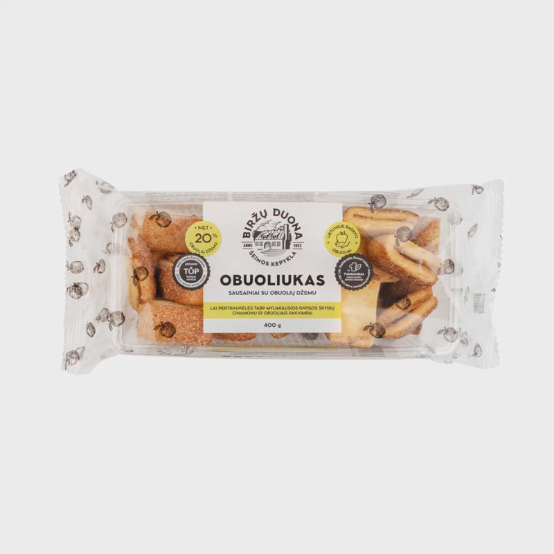 Sausainiai OBUOLIUKAS su obuolių džemu, 400 g