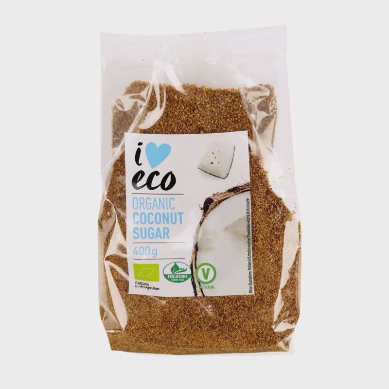 Ekologiškas kokosų cukrus I LOVE ECO 400g