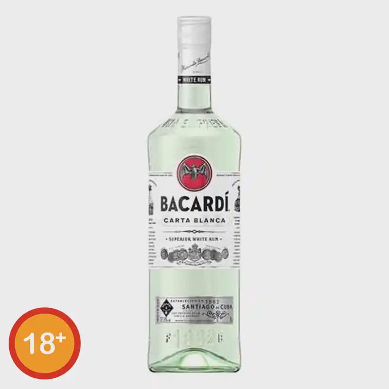 BACARDI Carta Blanca ron blanco superior botella 1 l