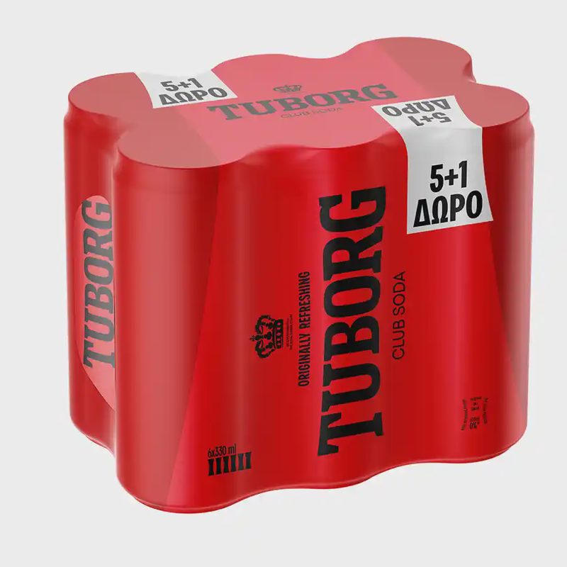 Tuborg Pink Γκρέιπφρουτ Σαγκουίνι 330ml. 5+1Δώρο