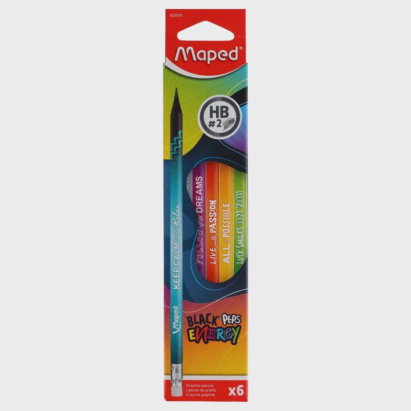 Graf. pieštukas MAPED BLACKPEPS, 6vnt., BS26