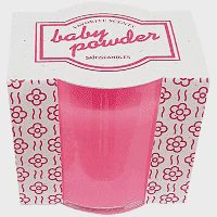 Saitis Κερί Ποτήρι Πλαστικό Φούξια Baby Powder 180gr