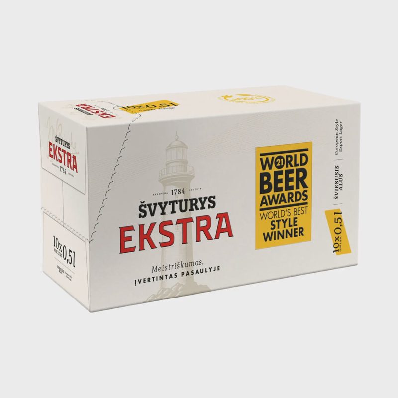 ŠVYTURIO alus EKSTRA, 5, 2 %, 10 x 0,5 l