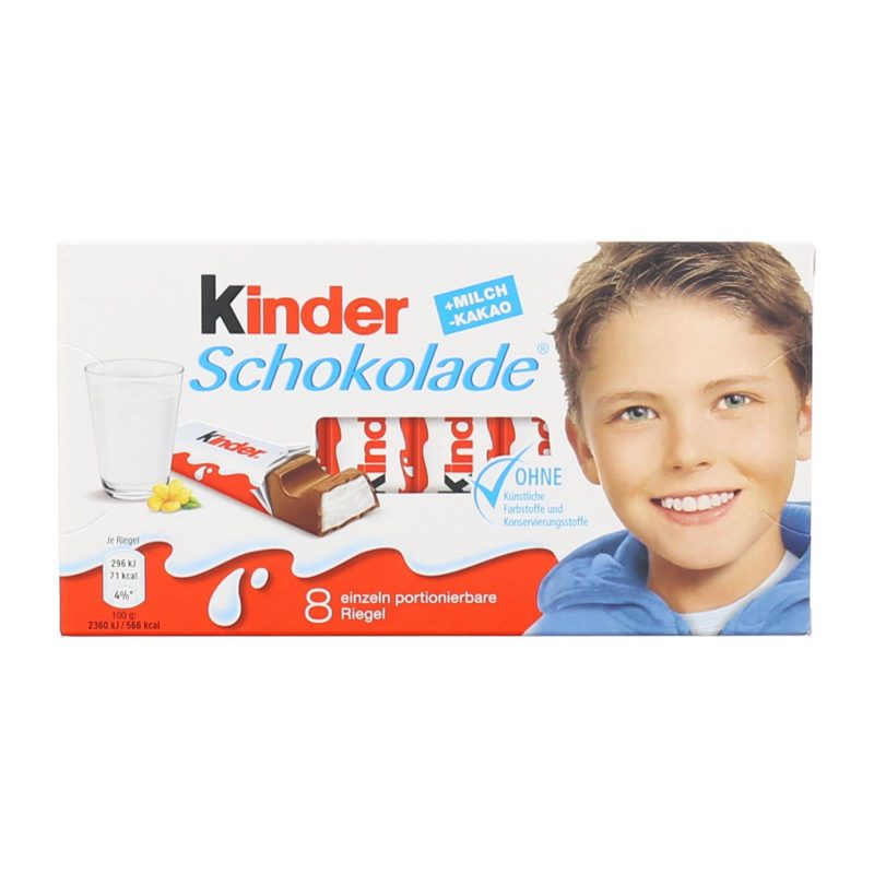 Kinder Chocolate with Cream Filling 8 pcs 100 g