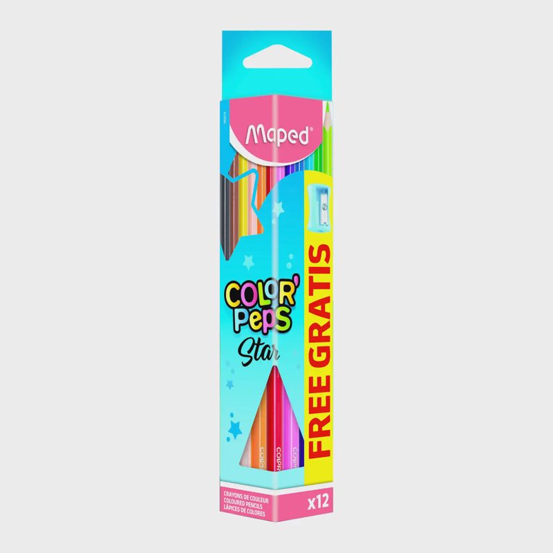 Sp. pieštukai MAPED COLORPEPS, 12 vnt. BS26